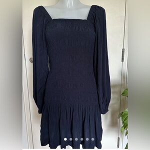 Entro Black Textured Long Sleeve Dress, NWT.